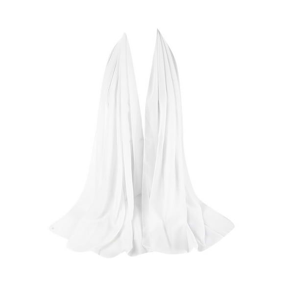 WCJM A White Cotton Blends Women Plain Bubble Chiffon Scarf Hijab Wrap Printe Shawls Headband Hijabs