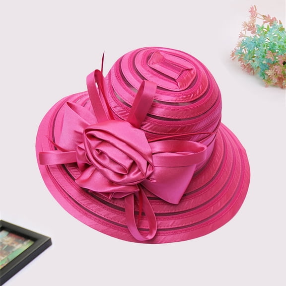 WCJM Beach Vacation Essentials Polyester Sun Hat Hot Pink Sun Hats One Size