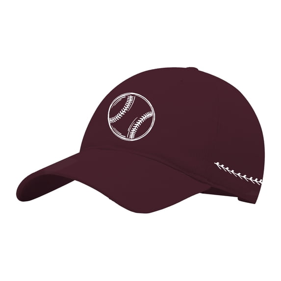 WCJM Beige cotton Washed Baseball Pattern With Printed Baseball Caps On Both Sides