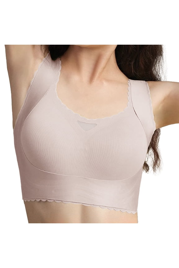 Beige woman blending bra Women‘s Shaping Underwear For Large Breasts With Functions Of Gathering Breathable Sagging Reducing Armpit Comfortable And Back Bra
