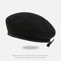 WCJM Berets Lady Beret Black Berets One Size