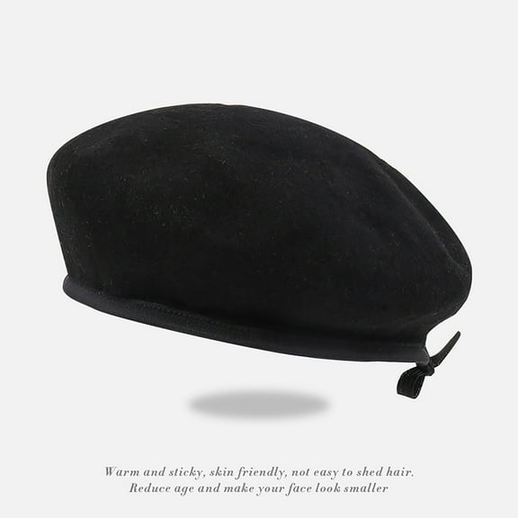 WCJM Berets Lady Beret Black Berets One Size