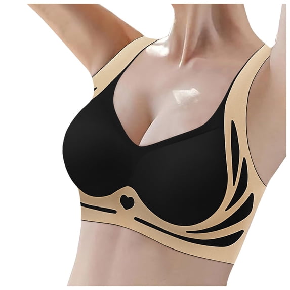 WCJM Black Fitting Bra Wireless Bra Bra Fitting Anti Sagging Everyday Bras