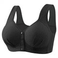 thumbnail image 1 of WCJM Black Women Lace Front Button Shaping Cup Adjustable Shoulder Strap Large Size Bra, 1 of 8
