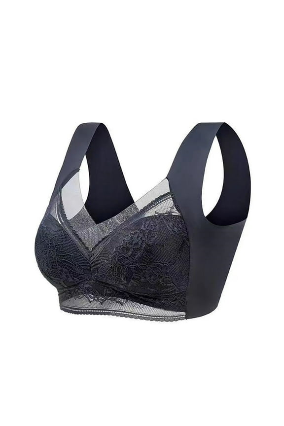Black Womens Posture Correcting Bra Seamless Bra Up Wireless Bra Breathable Bras For Older Women Everyday Bras