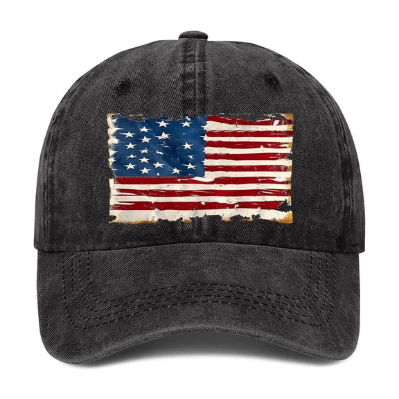 WCJM Black cotton Baseball Cap For Men Women Vintage Striped Bhutanese America Flag Snapback Hat