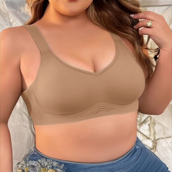 WCJM Boobas Sticky Bra Lift Women's Seamless Full Bust Bra Plus Size Push Up Comfortable Support for Large Chest