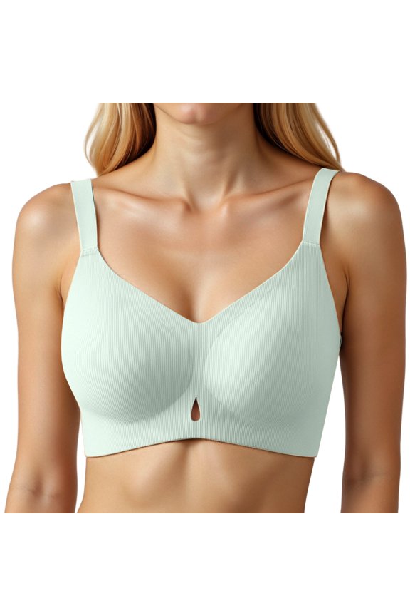 Bra A Mint Green Women'S Plus Size Bras Soft Thin Underwire Support Sleep Bra Underwear Anti Sagging Gathered Bralettes Woman Blending Bra Blended Bra For Ladies