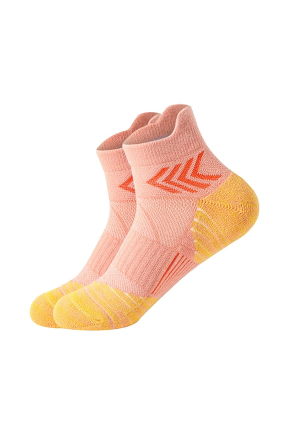 Breathable Athletic Socks for Men Women Short Terry Cushion Sole Basketball Socks for Running Marathon Gym and Badminton