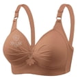 thumbnail image 1 of WCJM Brown Bras For Women No Underwire Adjustable Bras Full Coverage Support Bralette Plus Size Everyday Bra, 1 of 6