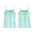 thumbnail image 1 of WCJM Camisoles & Tanks camisoles for women for under clothes Women's Plus Size Soft Tank Top With Bra Sleeveless Comfort Yoga Fitness Top Tank Top 2PC cotton camisoles for women, 1 of 7