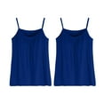 thumbnail image 1 of WCJM Camisoles & Tanks camisoles for women for under clothes Women's Plus Size Soft Tank Top With Bra Sleeveless Comfort Yoga Fitness Top Tank Top 2PC cotton camisoles for women, 1 of 8
