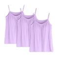 thumbnail image 1 of WCJM Camisoles & Tanks camisoles for women for under clothes Women's Plus Size Soft Tank Top With Bra Sleeveless Comfort Yoga Fitness Top Tank Top 3PC cotton camisoles for women, 1 of 8