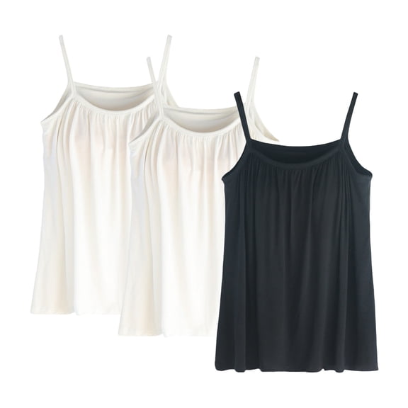 WCJM Camisoles & Tanks camisoles for women for under clothes Women's Plus Size Soft Tank Top With Bra Sleeveless Comfort Yoga Fitness Top Tank Top cotton camisoles for women