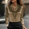 thumbnail image 1 of WCJM Christian Shirts for Womens Shirts Satin Blouses for Women Button Down Shirts Long Sleeve Tops, 1 of 5