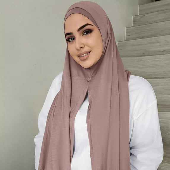 WCJM FemaleHead Scarf Solid Color Long Scarf Wrap Scarves Cotton Scarf For Women Fashion F