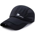 thumbnail image 1 of WCJM FemaleMen Women Solid Cap Mesh Quick Drying Adjustable Breathable Sport Outdoor Sun Protection Baseball Cap Black, 1 of 9