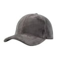 thumbnail image 1 of WCJM FemaleNew Velvet Baseball Cap For Women Men Crushed Plain Dad Hat Sports Cap Hop Hats Unstructured 1 Hat Grey, 1 of 3