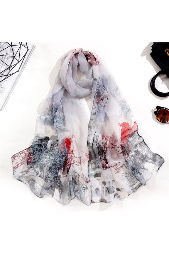 FemaleScarfs For Women Lightweight Print Floral Pattern Scarf Shawl Fashion Scarves Sunscreen Shawls And Wraps For Spring GY3