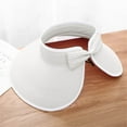 thumbnail image 1 of WCJM FemaleSun Visor Hats For Women Wide Brim Straw Visors Womens Foldable Beach Visors Summer Roll Up Beach Hat White, 1 of 3