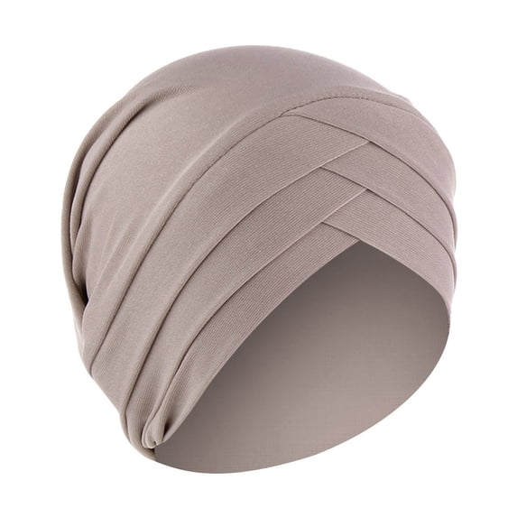 WCJM FemaleWomen Autumn Winter Warm Solid Cross Cap Hat Beanie Wrap Scarf Cap Pink