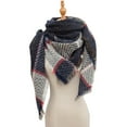 thumbnail image 1 of WCJM FemaleWomen Fall Winter Scarf Classic Tassel Plaid Scarf Warm Soft Large Blanket Wrap Shawl Scarves Navy, 1 of 4