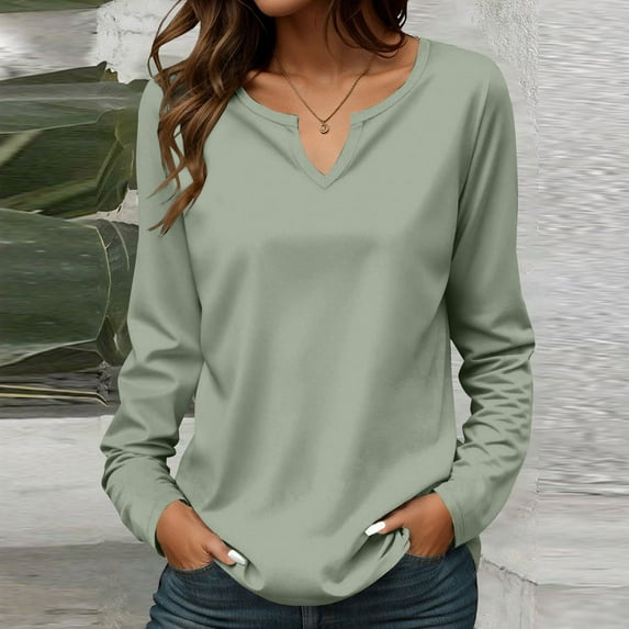 WCJM Game Day Shirts Womens Shirts Women Fashion Casual Long Sleeve Solid Color Tops Shirts Blouses Tops
