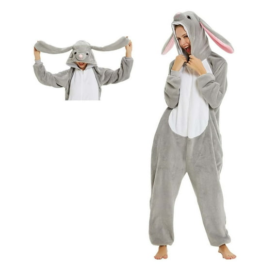 WCJM Gray Adult Pajamas Easter Animal Sleepwear