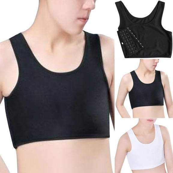 WCJM Gray Sleeveless Women Short Solid Vest Fashion Tank Tops Chest Compression Women's Blouse