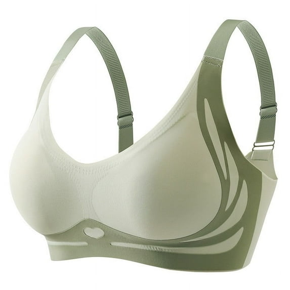 WCJM Green Fitting Bra Wireless Bra Bra Fitting Anti Sagging Everyday Bras