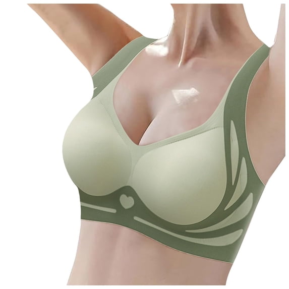 WCJM Green Fitting Bra Wireless Bra Bra Fitting Anti Sagging Everyday Bras