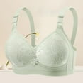 thumbnail image 1 of WCJM Green Women's Plus Size Bras Soft Thin Underwire Support Sleep Bra Underwear Anti Sagging Gathered Bralettes, 1 of 9
