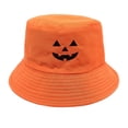 thumbnail image 1 of WCJM Halloween Cotton Bucket Hat Pumpkin Pattern Unisex Adult Sun Cap for Outdoor Party Daily Wear Gift, 1 of 3