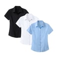thumbnail image 1 of WCJM Halloween Shirts for Womens Shirts Women's Interview formal Outfit Clothing Without Ironing Short Sleeved Shirt for Women Business Short Sleeved Shirt for, 1 of 5