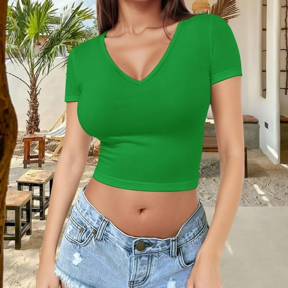 WCJM Halloween T Shirt Women Sanderson Shirt Witches Graphic Tees Casual Sh Women's Short Sleeve T-Shirt Women's Soft Workout Slim Casual Short Sleeved V Neck Crop Tops