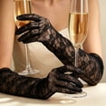 thumbnail image 1 of WCJM Long Lace Full-Finger Gloves for Women Elegant Bridal Handwear with Beautiful Floral Lace Pattern for Wedding Receptions Formal Bridal Showers and Evening Parties, 1 of 5