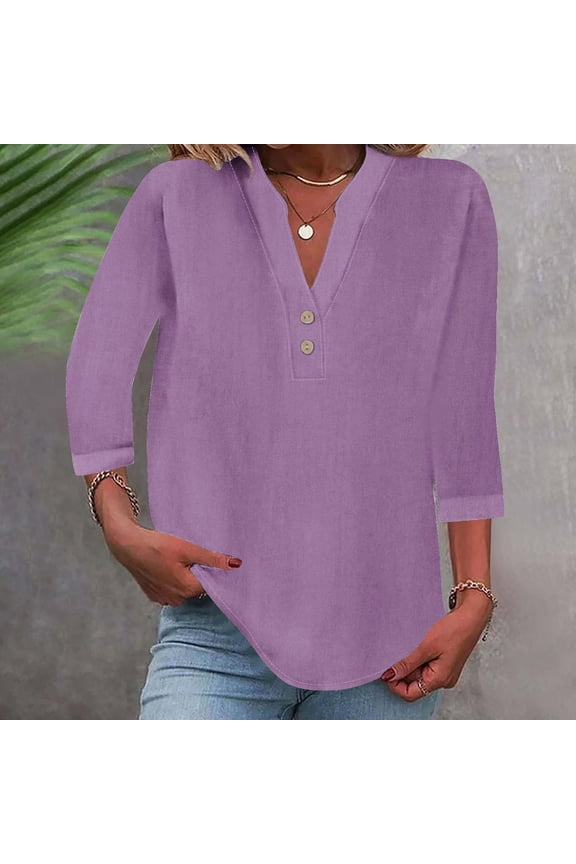 Long Sleeve Crop Tops for Women Twist Back Workout Cropped Women's Long Sleeve T-Shirt Cotton Linen Shirts for Women Button Down Tops Short Sleeve Casual Blouses Oversized Tshirts 2026