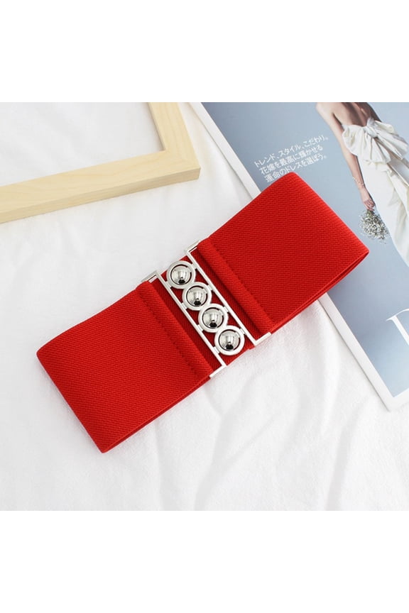MaleElastic Waistband With Wide Elastic Waist Closure And Embellishment Red