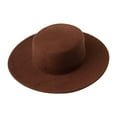 thumbnail image 1 of WCJM MaleFashion Trendy Colour Boater ShapeSombrero Winter Warm Outdoor DressHat Khaki, 1 of 4