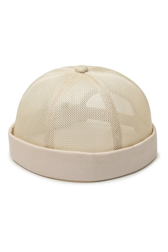 MaleMen Solid Cap Mesh Quick Drying Adjustable Breathable Sport Outdoor Hop Cap Beige
