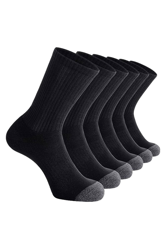 MaleMen's Basketball Socks Solid Color Short Socks 5PC Black