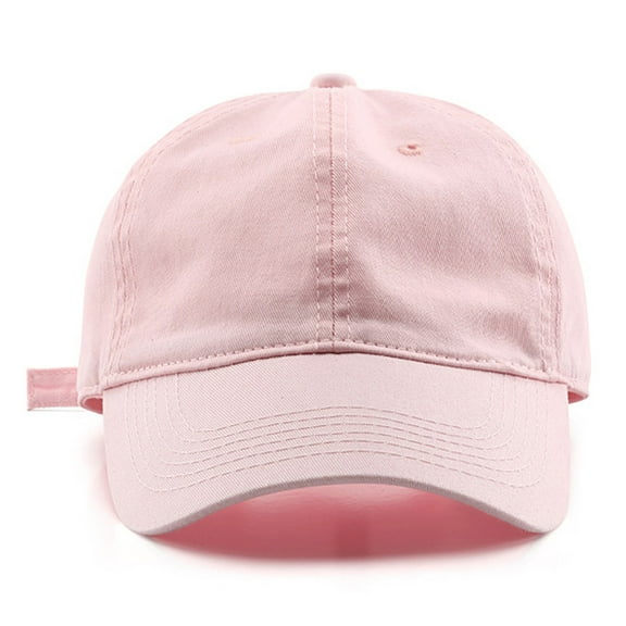 WCJM MaleSplice Hat Adjustable Washed Hole Casual Unisex Denim Cap Baseball Visors Pink