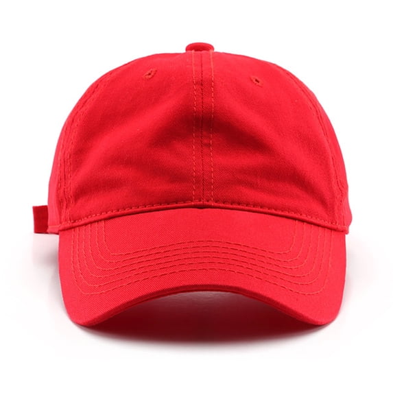 WCJM MaleSplice Hat Adjustable Washed Hole Casual Unisex Denim Cap Baseball Visors Red