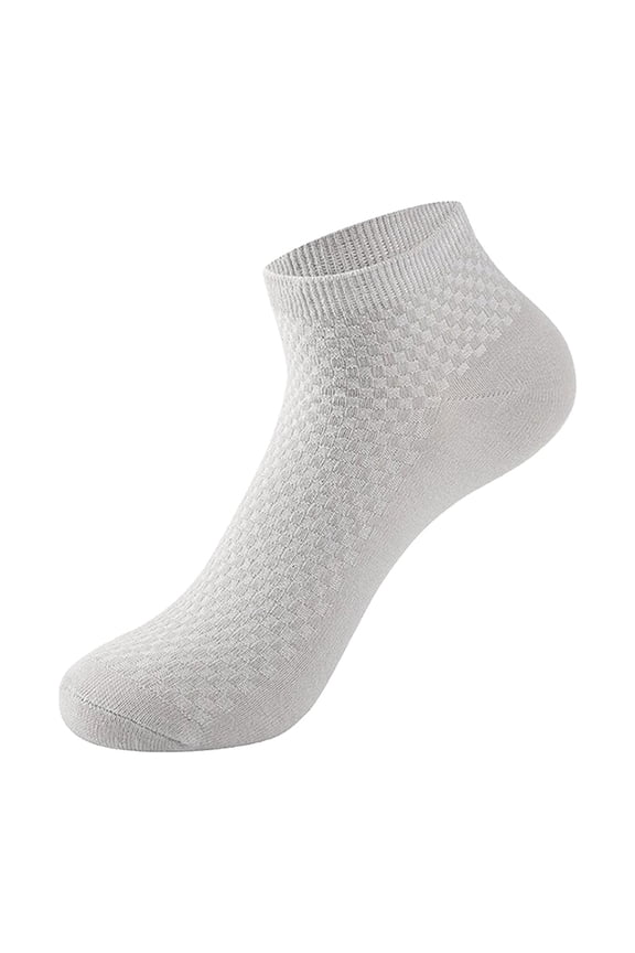 Men's Business Casual Crew Socks Bamboo Rayon Blend Breathable Mid Liners for Summer Comfort