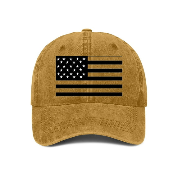 WCJM Orange cotton Baseball Cap For Men Women Vintage Striped Bhutanese America Flag Snapback Hat