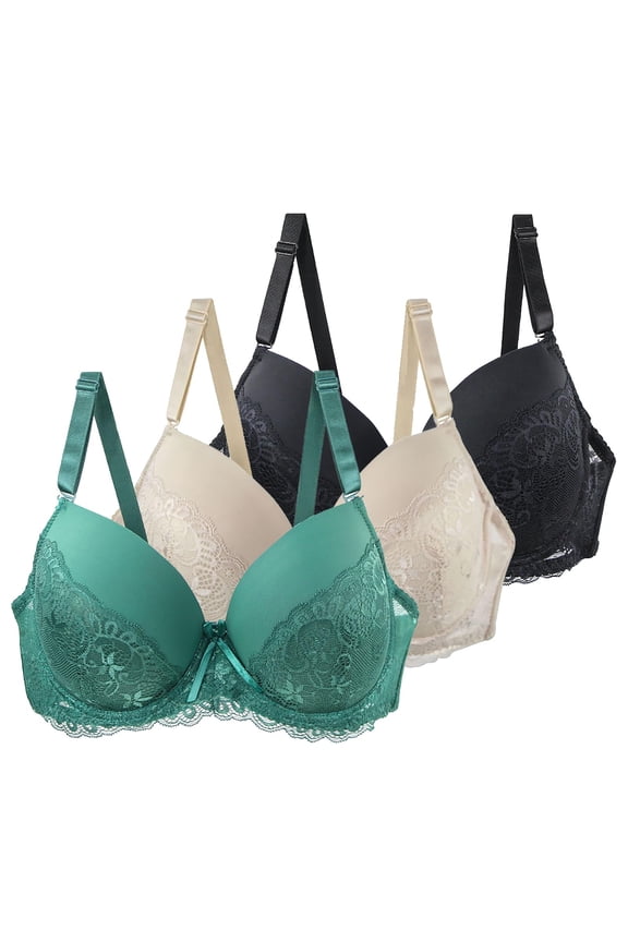 Bag 3 Women's Bra Strap Strap Bra Set Women's Big Tight Classic Bra Set Women's Comfort Bra Bra Everyday Bra Bra Criss-Cross Back Padded Strappy Sports Bras