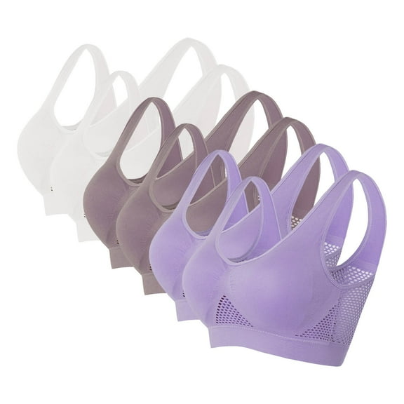 WCJM Pink Breathable Cool Liftup Air Bra New Sports Bra Large Size Air Bra Comfortable Mesh Sports Bra For Women