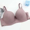 thumbnail image 1 of WCJM Pink Women's Plus Size Bras Soft Thin Underwire Support Sleep Bra Underwear Anti Sagging Gathered Bralettes, 1 of 3