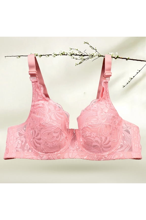 Pink Womens Cut Bra Underwear Bralette Crop Top Female Bra Brassiere Bra Thin Cup Bra Unpadded Bra
