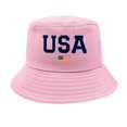 thumbnail image 1 of WCJM Pink cotton July 4 Independence Day American Honors Bucket Hat Adult Unisex Fishing Sun Hat Black, 1 of 3